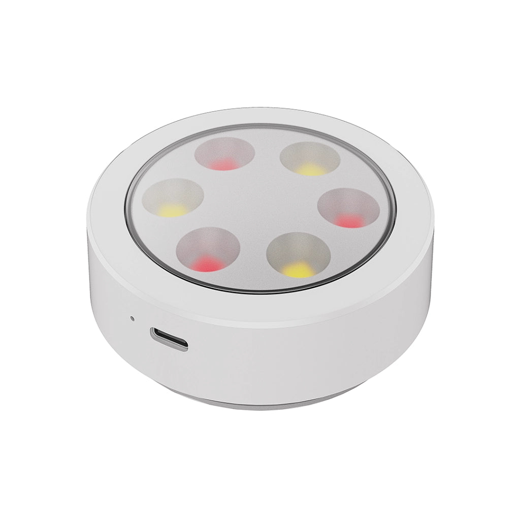 Lampade sottopensile 3pz rotonde Ø7,5 bianche RGB con telecomando