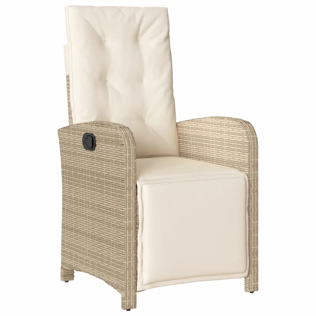 Set da Bistrò 3 pz con Cuscini Beige in Polyrattan 365204