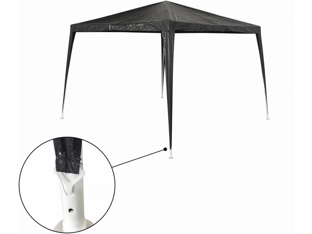Pergolato da giardino "Natacha 3" - 3 x 3 m - Grigio