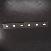 ECCENTRIC APPLIQUE-PLAFONIERA 6 LUCI MARRONE 1156-6L-MA
