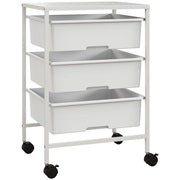 Carrello Multiuso con 3 Cestini ¨C Minimal ¨C Acciaio e PP, Bianco