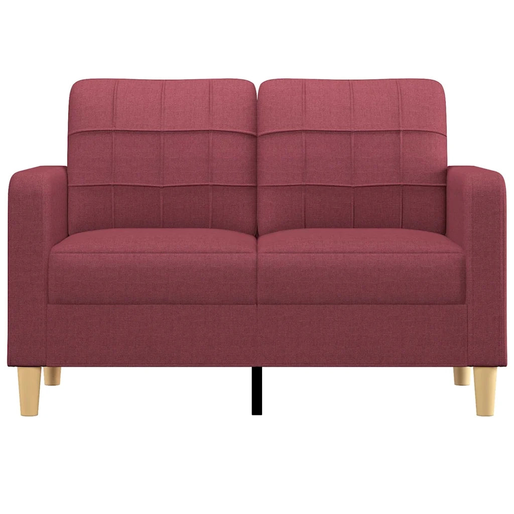 Divano a 2 Posti-Sofa 2 Posti Rosso Vino 120 cm in Tessuto 439457