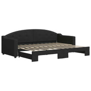 Divano letto | Sof¨¤ letto | Letto singolo Estraibile Nero 80x200 Tessuto