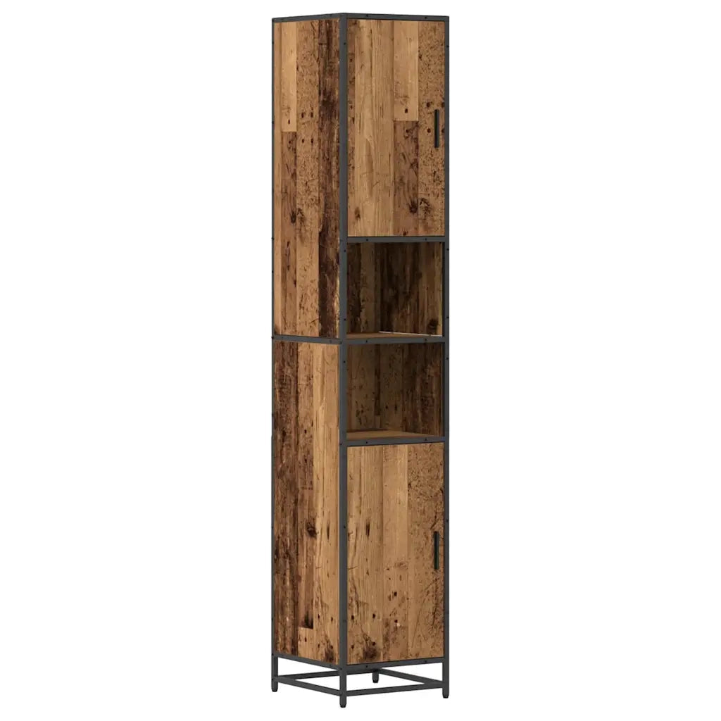 Set di mobili per il bagno con lo scaffale 3 pcs Legno vecchio