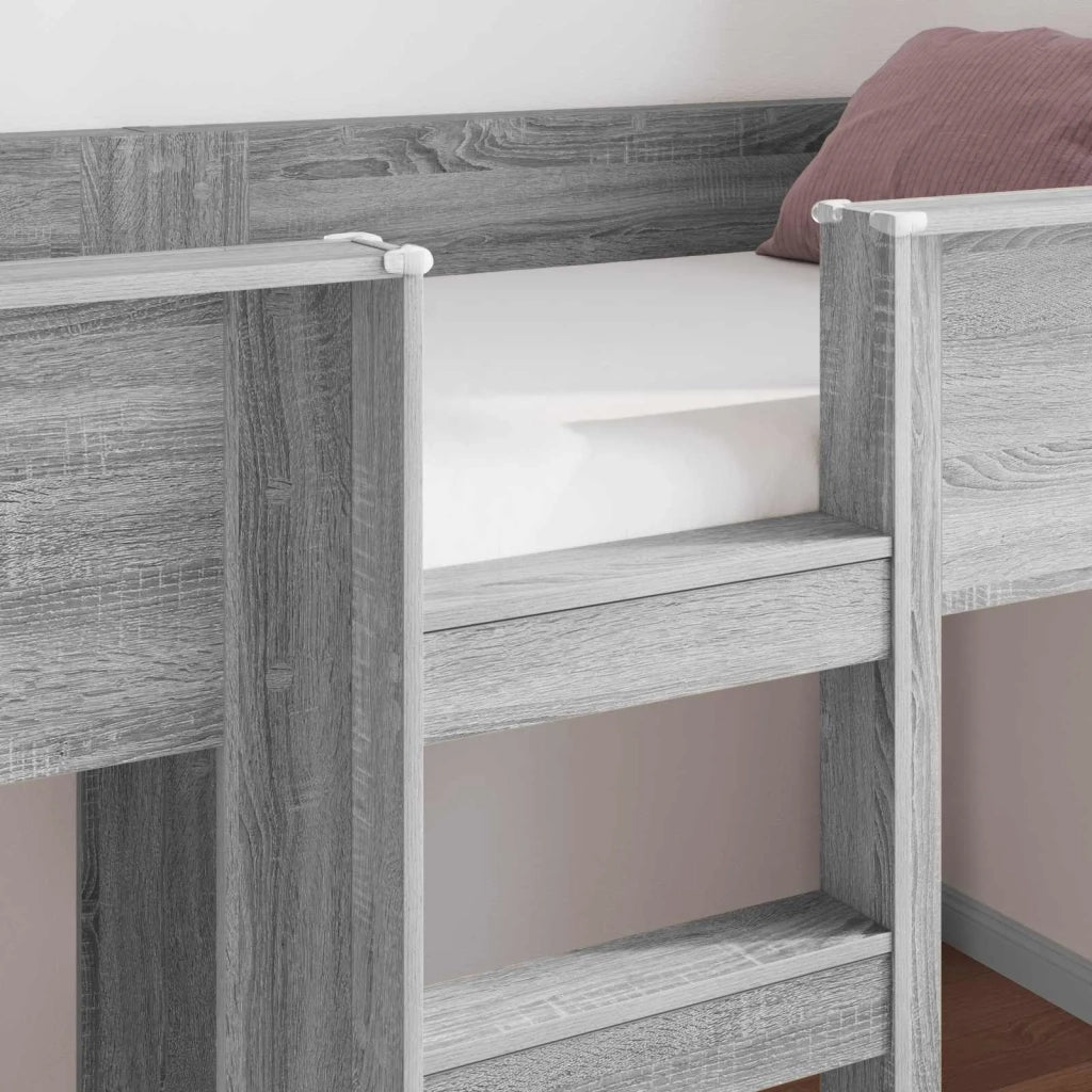 Letto a Castello per Bambini Grigio Sonoma 100 x 200 cm