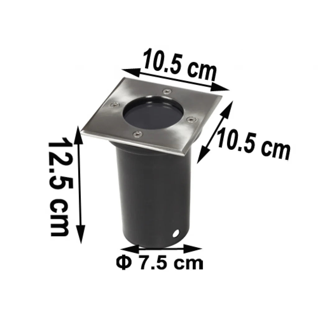Set di 3 faretti da incasso quadrati per esterni illuminazione decorativa 2402037