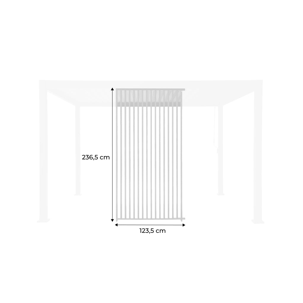 Persiana verticale 1.3m per triomphe 3x4, antracite
