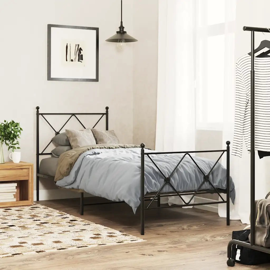 Testiera di Ricambio in Metallo Nero 75 cm 376528