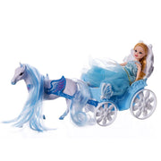 Trade Shop - Bambola Principessa Con Carrozza E Cavallo Giocattolo Per Bambini 24x13cm -