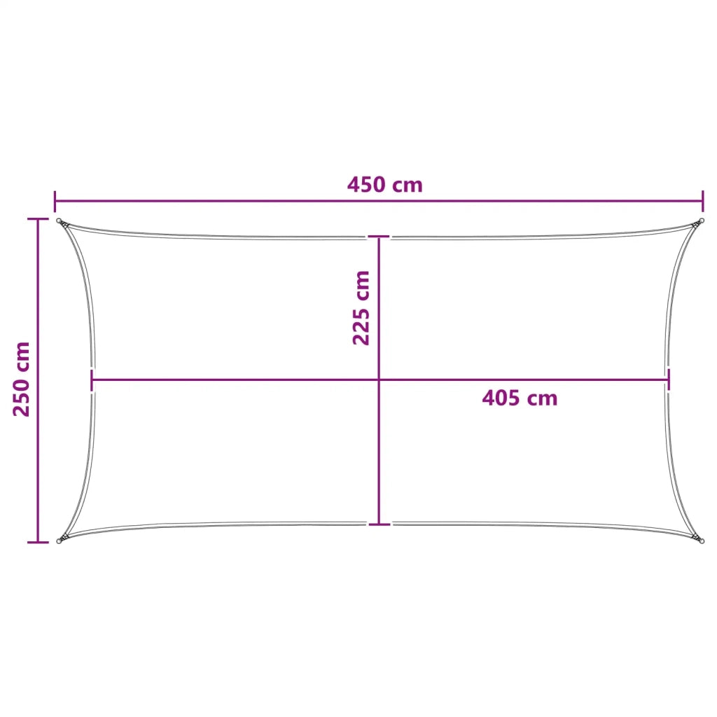 Telo Ombra Grigio chiaro e bianco 2,5 x 4,5 m HDPE 42032944