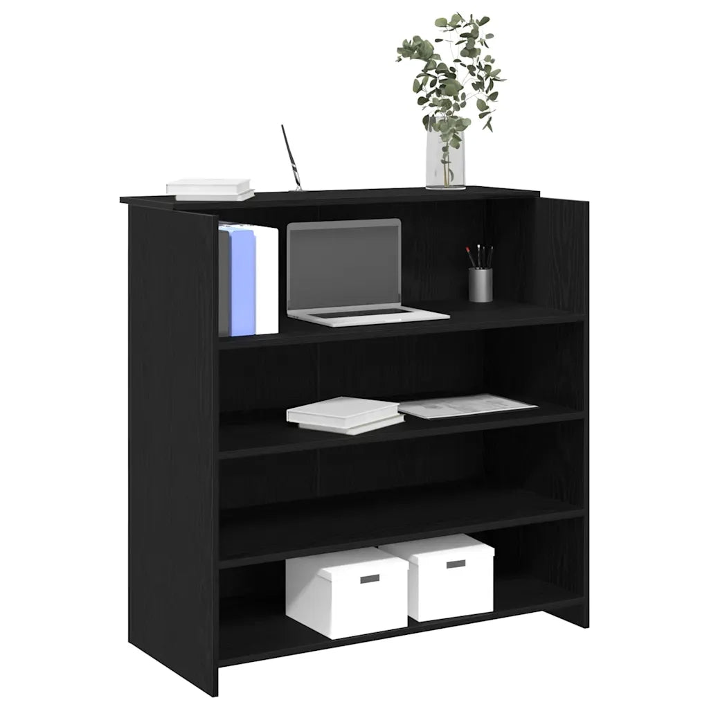 Scrivania per Reception Rovere Nero 100x50x103,5 cm in Legno di Argilla 3324161