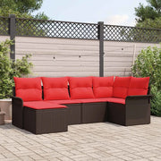 Set Divano da Giardino 6 pcs Marrone polyrattan 3354103