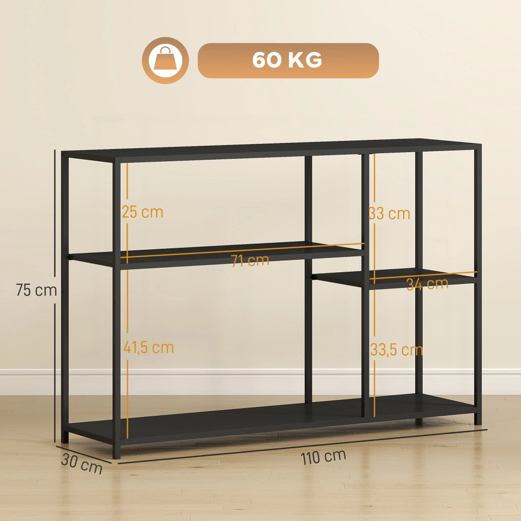 Tavolo console 4 livelli ¨C Minimal ¨C nero metallo