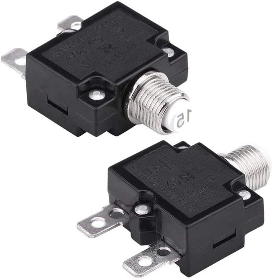 Kit di sicurezza di sovraccarico termico da 2 pezzi per circuito di interruzione, 15A, 125-250V AC, 50V DC