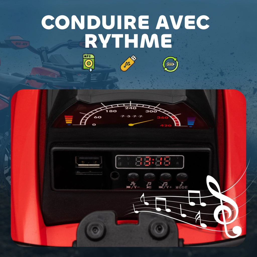 Auto elettrica per bambini ¨C zephmum ¨C rosso nero