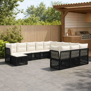 Set Divano da Giardino 12 pz Nero polyrattan 3434458