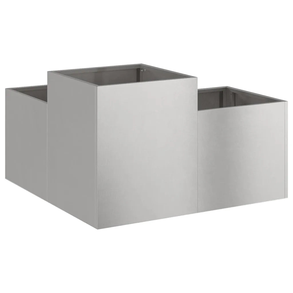 Vaso da giardino Argento 80 x 80 x 48 cm Acciaio inossidabile