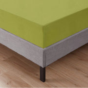 Lenzuolo Sotto Con Angoli Elastici 100% Puro Cotone  Verde - Una piazza e mezza
