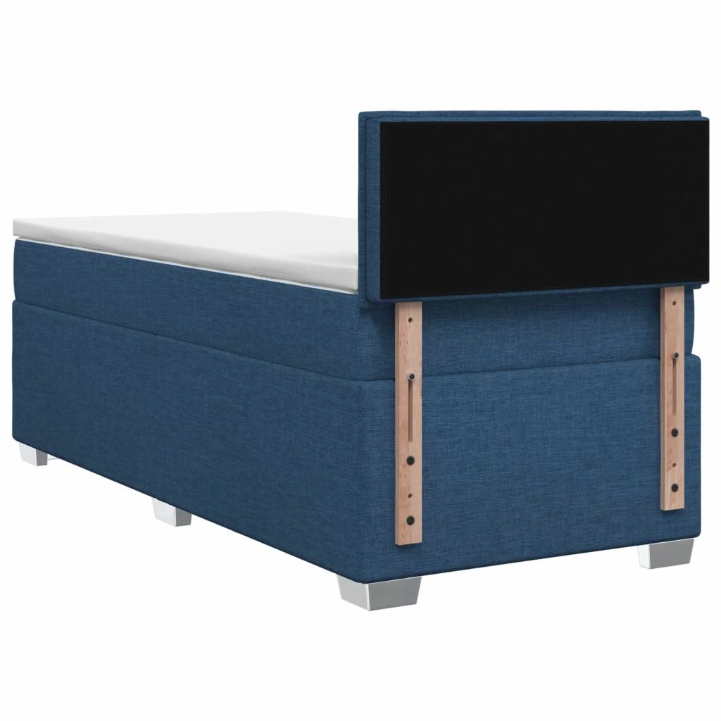 Letto box spring con materasso Blu 90 x 200 cm Tessuto 3450403