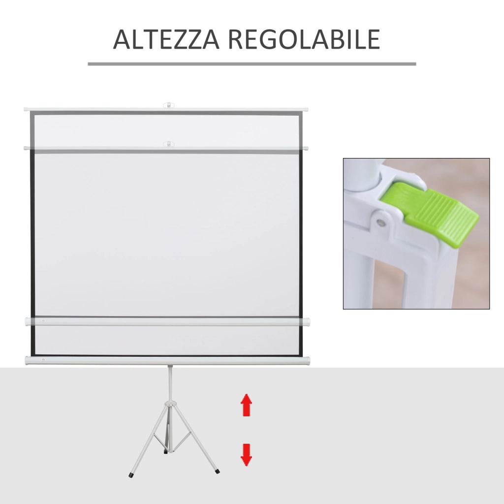 Telo Proiettore 100 Pollici 4K HD ¨C Minimal ¨C Bianco
