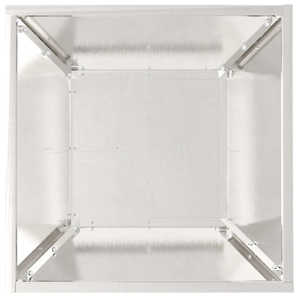Fioriere | Cassetta per fiori | Vaso da giardino 5 pz Argento 40 x 40 x 15 cm