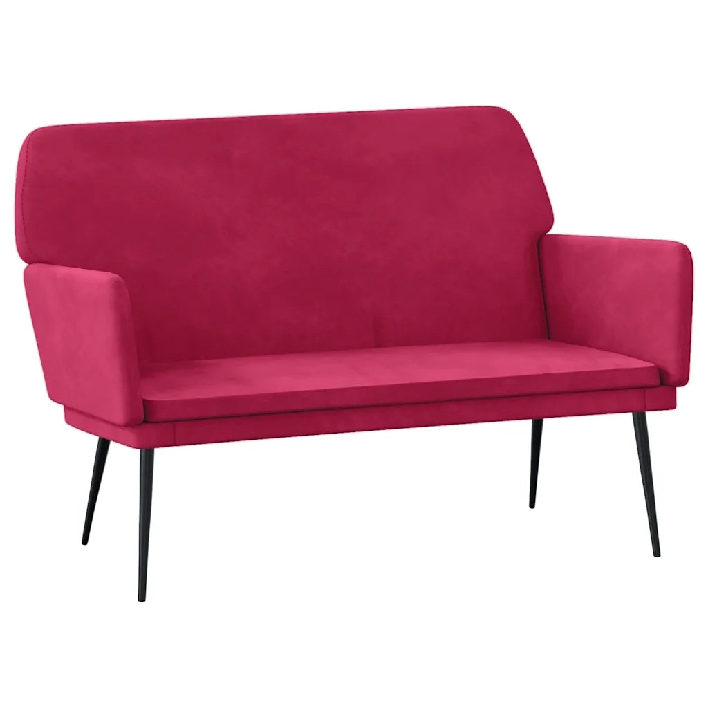 Panca Rosso Vino 108x79x79 cm in Velluto 351386