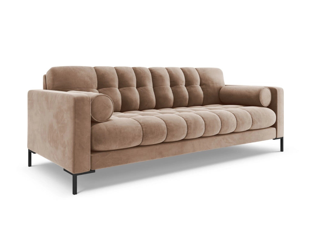 Cosmopolitan Design - Divano "Bali" 4 posti in velluto beige 