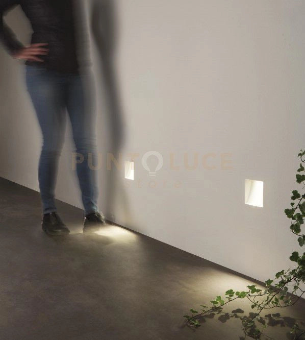 FARETTO SEGNAPASSO DA INCASSO FUNKY BIANCO H.17CM LED 3000K 90LM 1W PER INTERNI IP20