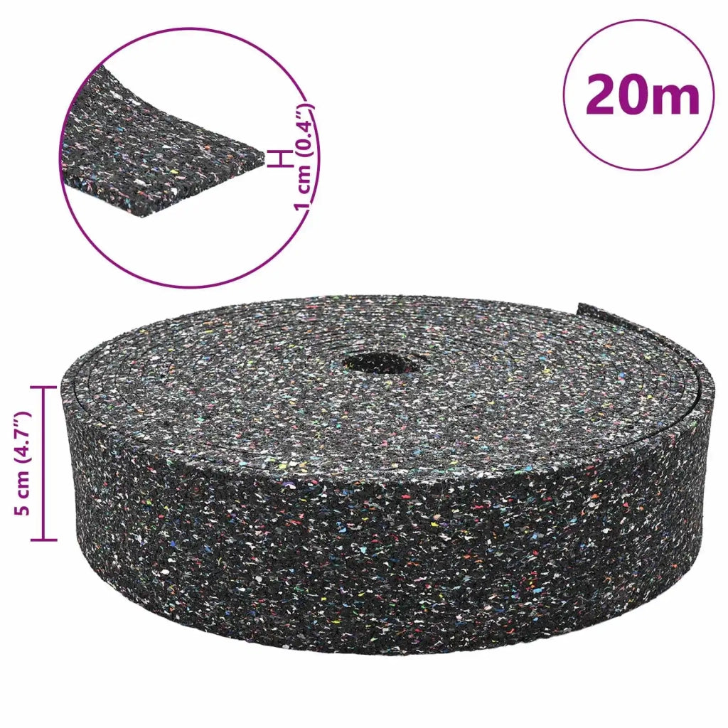 Rotolo di Granulato in Gomma Nero 2000 x 5 x 1 cm Gomma 42027260