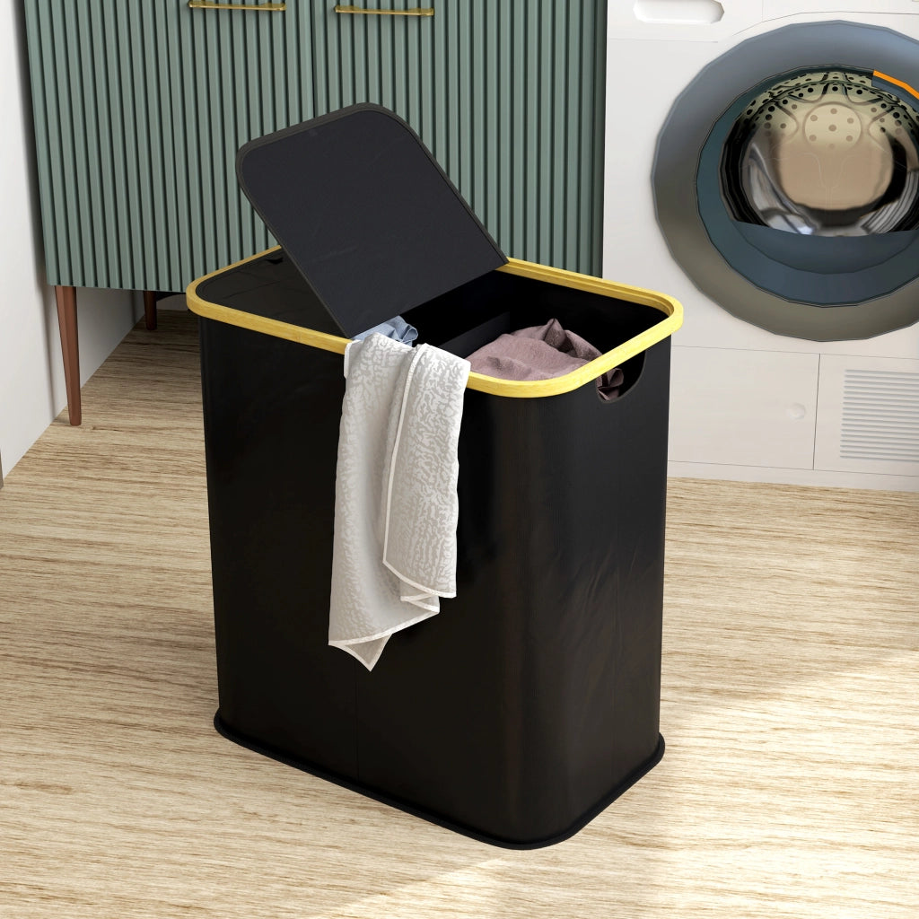 Cestello pieghevole per biancheria ¨C Minimal ¨C 80 L nero