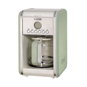 Macchina per caffè americano - 12 tazze - Caraffa in vetro - Programmazione 24h - Autospegnimento - 2000W - Verde