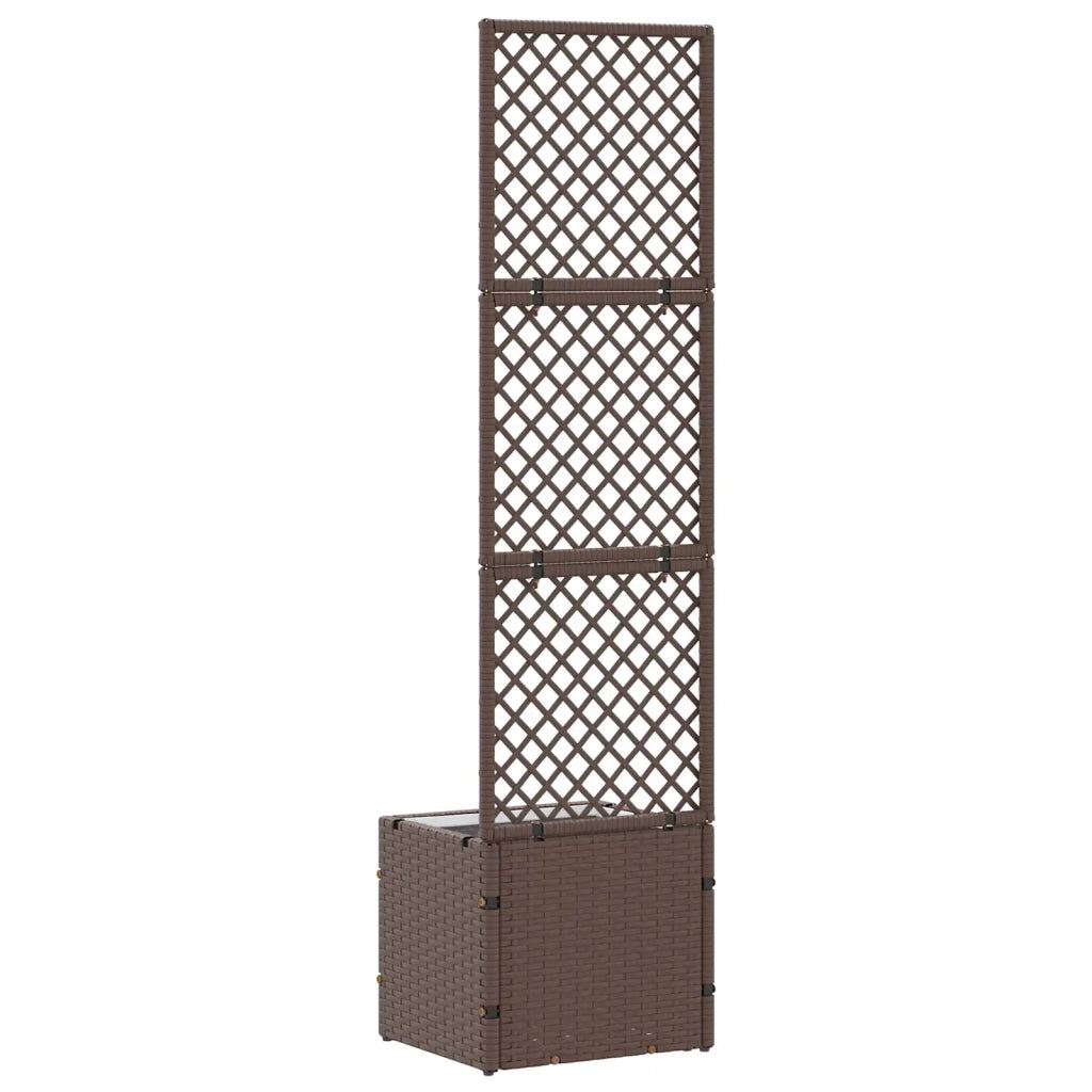 Fioriera a traliccio da giardino Marrone 35 x 30 x 135 cm 366618