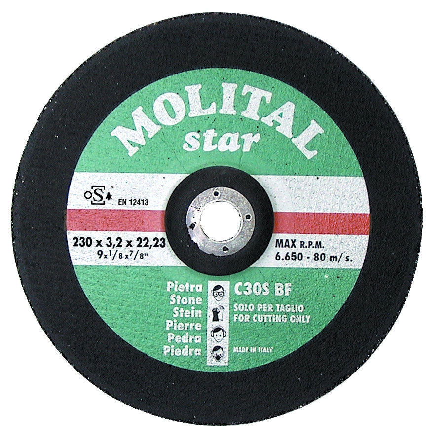 DISCO DA TAGLIO PER MARMO MOLITAL Ø 115x3,0 mm - MOLITAL