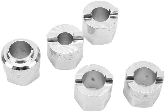 Set di chiavi a dente per struttura - 5 pezzi - Sostituzione per W203/W209/CLK - Acciaio carbonio - Dimensioni 10,5/12,5/14/14,5 mm - Per montaggio a ponte - Set di chiavi a dente a doppia testa