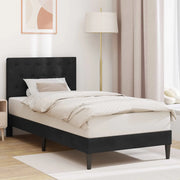 Struttura del letto con testiera-Giroletto Nero 80 x 200 cm Velluto 987903