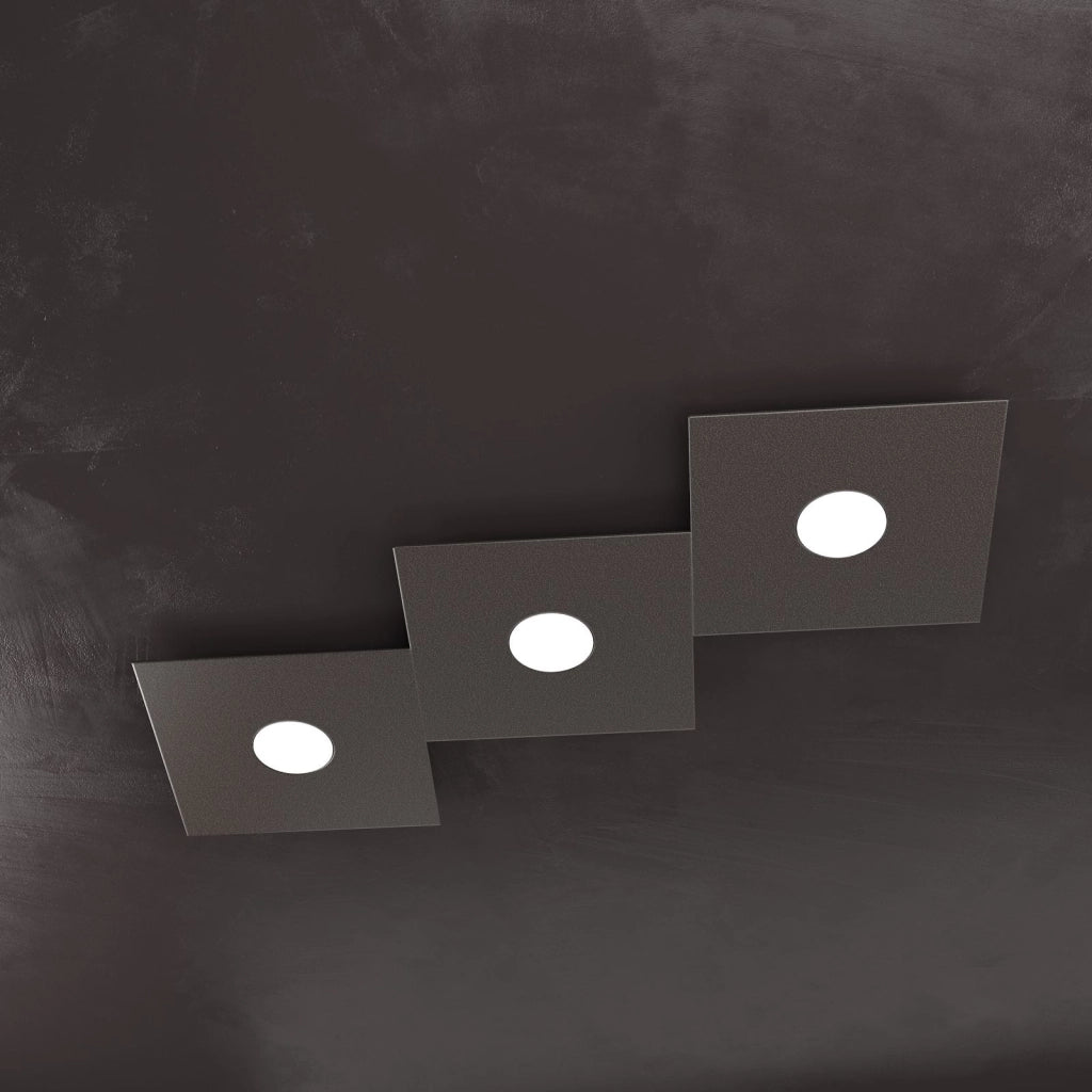 ECCENTRIC APPLIQUE-PLAFONIERA 3 LUCI MARRONE 1156-3L-MA