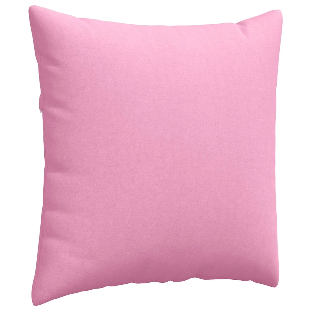 Cuscini da Divano 2 pz-Set di 2 Cuscini per Sofa Rosa 60 x 60 cm Tessuto