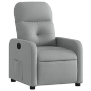 Poltrona | Sedia Relax Reclinabile in Tessuto Grigio Chiaro