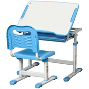Scrivania Regolabile per Bambini con Sedia ¨C Minimal ¨C 66x47x77 cm Blu