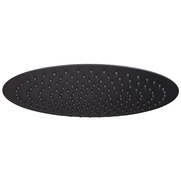 Colonna doccia soffione 20 cm in ottone nero opaco | Liri