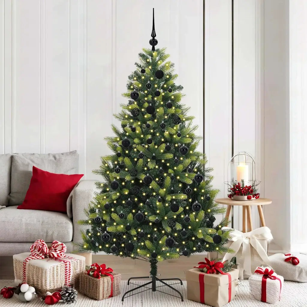 Albero di Natale Artificiale a Cerniera con 300 LED 180 cm 3395992