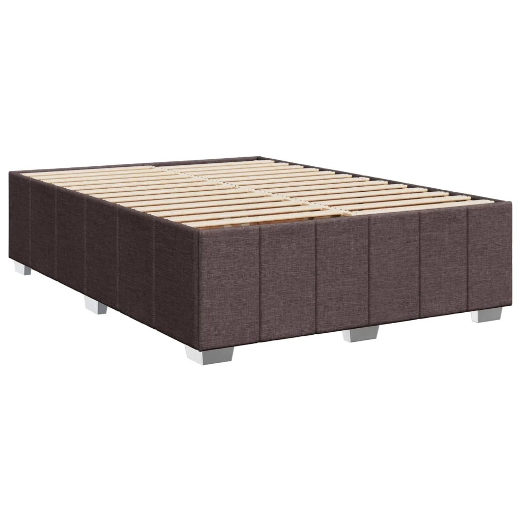 Letto box spring con materasso Marrone Scuro 160 x 200 cm 3451251