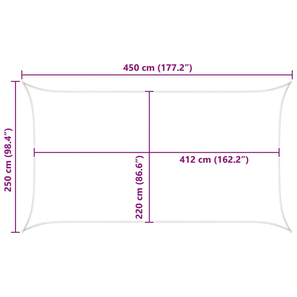 Vela da ombra solare Arancione e Marrone 4,5 x 2,5 m 42031040