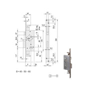 Serratura Infilare Ferro 57215-60-0 Cisa