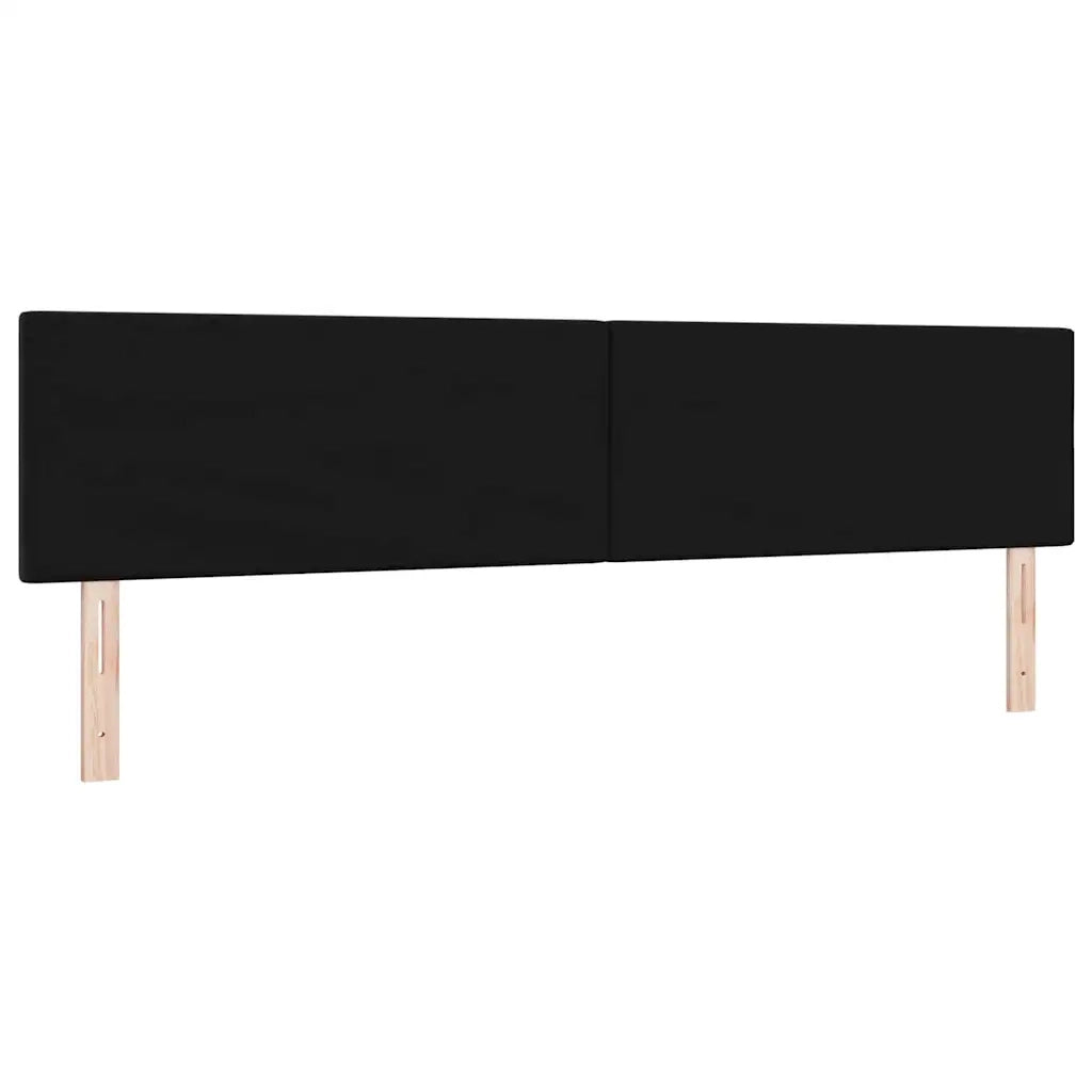 Testiera | Testata LED con strisce LED Nero 200 cm Velluto