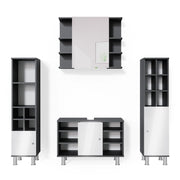 Vicco Set mobili bagno Antracite 4 parti