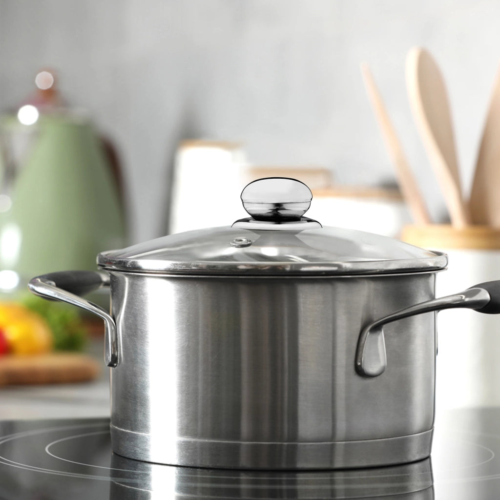 Coperchio in vetro KADAX da 24 cm, universale, resistente al calore.