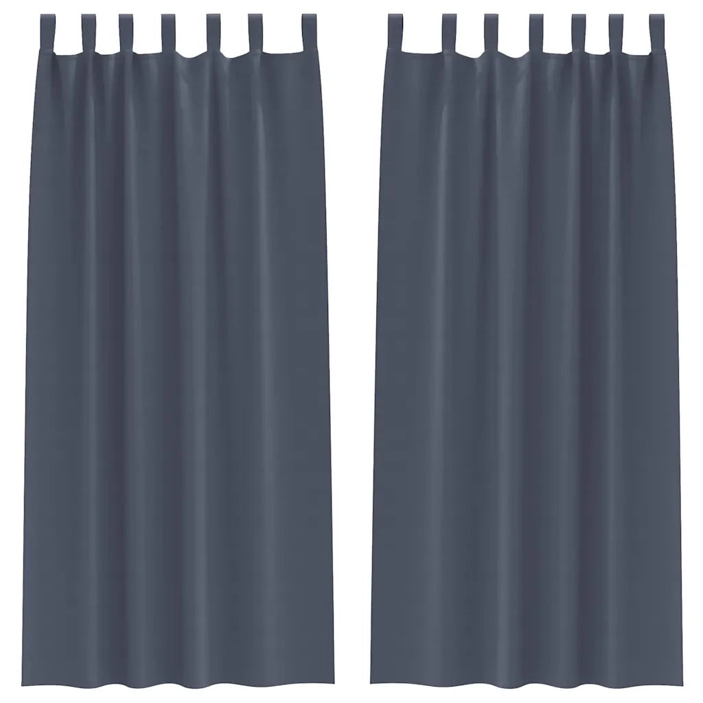 Tende Blackout con Anelli 2 pcs Antracite 260 x 140 cm 4107562