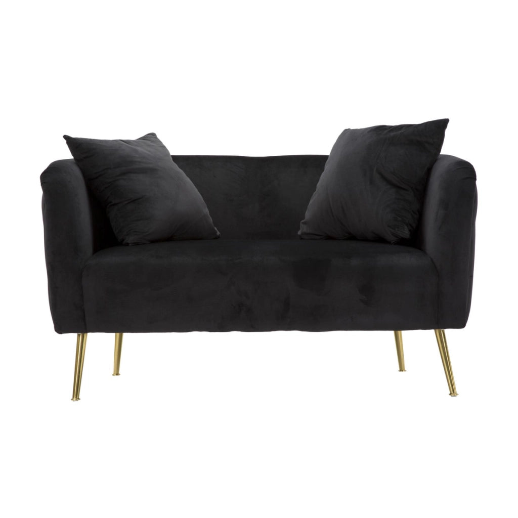 Divano VKH34, Nero, Metallo, 127x74x71 cm
