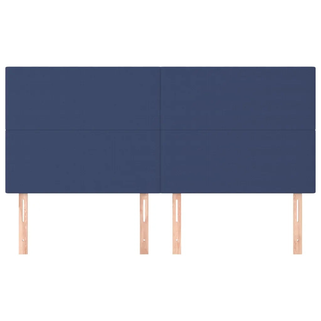 Testiera | Testata Blu 160x5x118/128 cm Tessuto